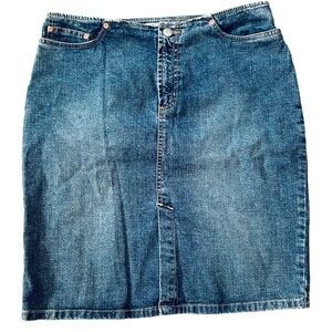 Old Navy Vintage Y2K Blue Faded Grunge Western Retro Stretch Denim Mini Skirt